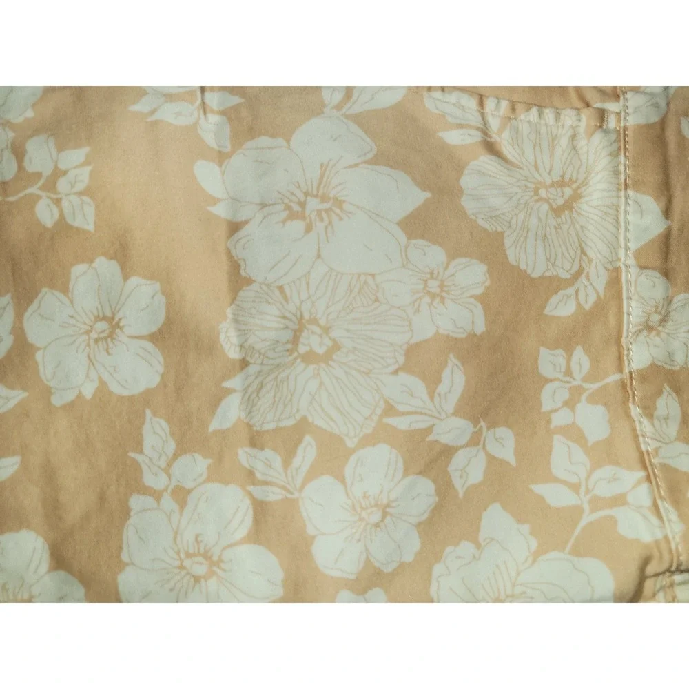 Jachs Girlfriend‎ Tan Floral Stretch Sateen Shorts XL NWT 175194 900